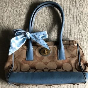 Blue Coach Shoulder Bag